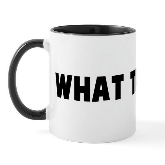 CafePress - What The Heck Mug - 11 oz Ceramic Mug - Novelty Coffee Tea Cup