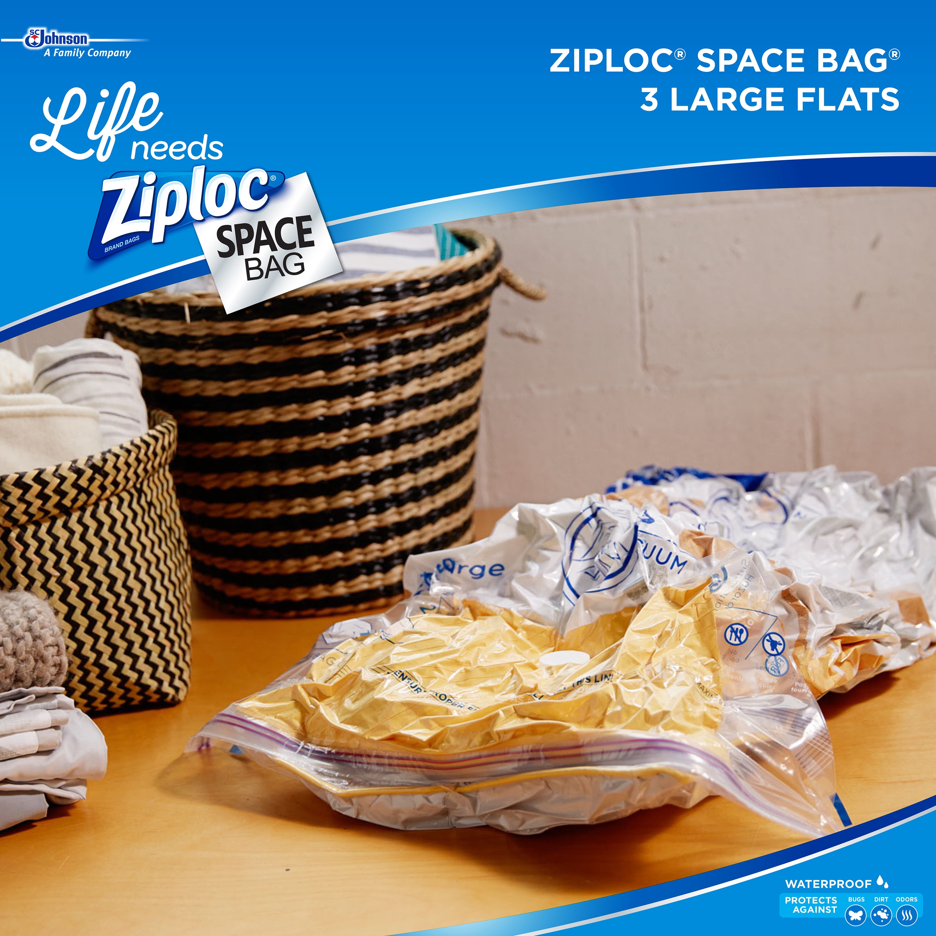 Ziploc Space Bag Jumbo Vacuum Seal Storage Bag (2-Count