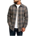 thumbnail image 3 of YODETEY Men's Classic Plaid Long Sleeve Button Down Flannel Shirt,Regular Fit Plaid Dress Shirts,Size S-2XL, 3 of 7