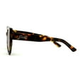 thumbnail image 3 of Womens Squared Designer Plastic Butterfly Chic Sunglasses Tortoise Brown, 3 of 4