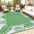 thumbnail image 1 of Alfombra de exterior Ilead, 183 x 274 cm, impermeable y reversible, color verde, 1 of 9