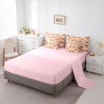 thumbnail image 4 of Manfei Cartoon Golden Retriever King Bedding, Paw Bone King Bed in a Bag, Pink Cream, Pink Reversible, 7pcs, 4 of 6
