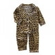 thumbnail image 1 of Conjunto de pijama de manga larga con estampado de leopardo para bebés y niños, bonito y cómodo, con top y pantalones para dormir., 1 of 6