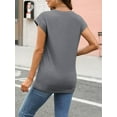thumbnail image 5 of Womens Tops Casual Dressy Basic T Shirts Loose Fit Crewneck Cap Sleeve Tee Summer Outfits 2024, 5 of 6