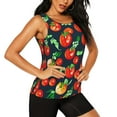 thumbnail image 2 of Balery Tomatoes Camiseta sin mangas estampada ligera para mujer, tops de entrenamiento sin mangas, camisetas de yoga transpirables de secado rápido.-X-Large, 2 of 7
