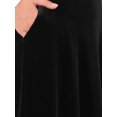thumbnail image 5 of INSPIRE CHIC Women's Velvet Long Skirt High Waist Elegant Evening Formal Cocktail A-Line Skirts with Belt 2XL Black, 5 of 6