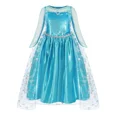 thumbnail image 4 of Vestido de princesa Elsa Anna de Disney para niñas, vestido de fiesta de malla para Halloween, carnaval, cumpleaños, disfraz de Reina de las Nieves de Frozen, 4 of 5