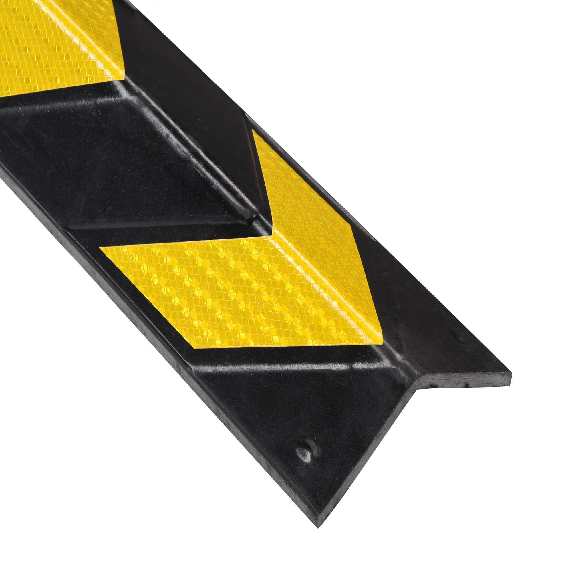 Yescom 31" Rubber L-Shape Corner Guard with Reflective Yellow Strip For Garage  Parking Lot 4 Packs