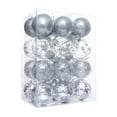 thumbnail image 2 of Xihbxyly Bolas Navideñas de 6 Cm, Adornos Coloridos de Plástico Pet, Fáciles de Colgar, Juego de 24 Piezas, Decoración Navideña para El Hogar, Decoración para Festivales, Variedad Multicolor, Materia, 2 of 6