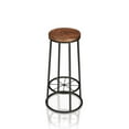 thumbnail image 4 of Furniture of America Cera Round Barstools - Set of 2, Toasted Barnwood, 4 of 9