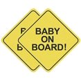 thumbnail image 1 of FNIENIC 2PCS Baby on Board Car Stickers for Baby Safety, Baby Car Sign. Warning Sticker Window Magnet Sign Notice Board. Back Self-Adhesive Easy to Install, 1 of 5