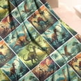 thumbnail image 4 of Colorful Dinosaurs Landscape Pattern Blanket,Comfortable Soft Lamb Wool Throw Blanket,All Season,Warm Lightweight Blankets for Sofa Bed Couch Living Room Chair,50"x60", 4 of 4
