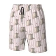 thumbnail image 2 of Yiaed Heart Cat Print Men's Swim Trunks with Lining Quick Dry Sports Shorts Beach Shorts Boardshorts-Large, 2 of 5