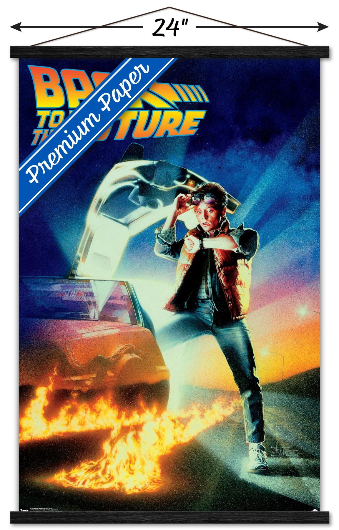 Back to the Future - One Sheet Wall Poster with Wooden Magnetic Frame, 22.375" x 34"