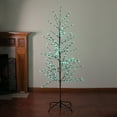 thumbnail image 3 of 6' Enchanted Garden LED Lighted Cherry Blossom Flower Tree - Green Lights, 3 of 3