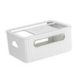 thumbnail image 2 of veasfak Router Rack Office Desktop Organizer Shelves Router Organizer Storage Rack Space White 1 Tier, 2 of 9