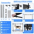 thumbnail image 3 of LEIBOU H-Shape Dog Grooming Arm Pet Supplies Grooming Table Arm with 3 Noose and Clamp Heavy Duty Aluminum Alloy Frame with 35.4” Adjustable Height and 36.2” ~ 50” Adjustable Width Dog Grooming Kit, 3 of 7