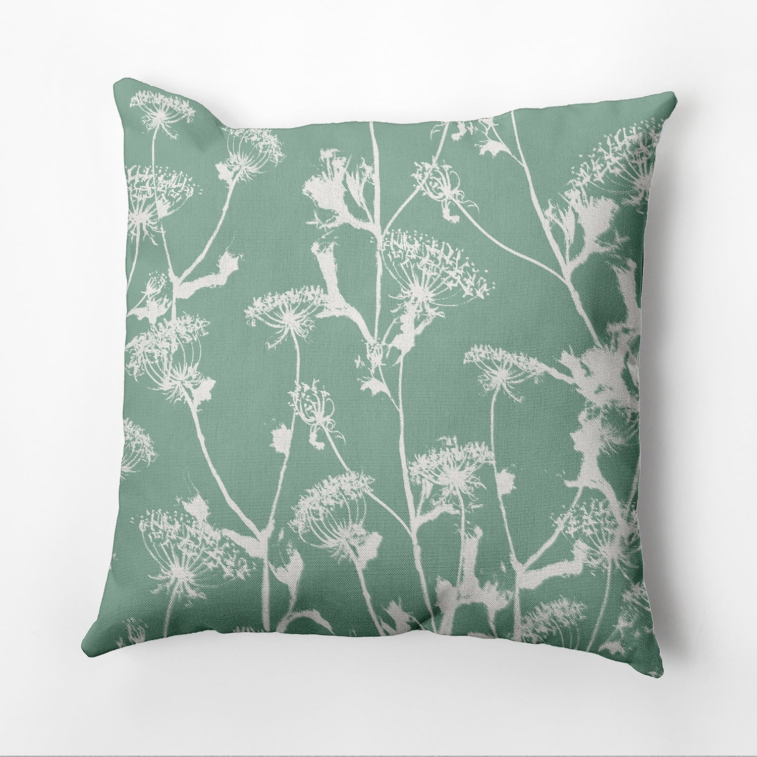 Simply Daisy Windy Blossom Outdoor Pillow, Dark Blue/White, 18 in x 18 in