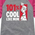 thumbnail image 3 of Disney - 101 Dalmatians - 101 Percent Cool Like Mom - Toddler And Youth Girls Raglan Graphic T-Shirt, 3 of 5