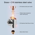 thumbnail image 3 of Boat Recessed Shower Head Mini Shower Head Hand Pressed 316 Stainless Steel PVC Shower Head Sprayer with Fine Hole Design for Yacht RV Motorhomes, 3 of 7