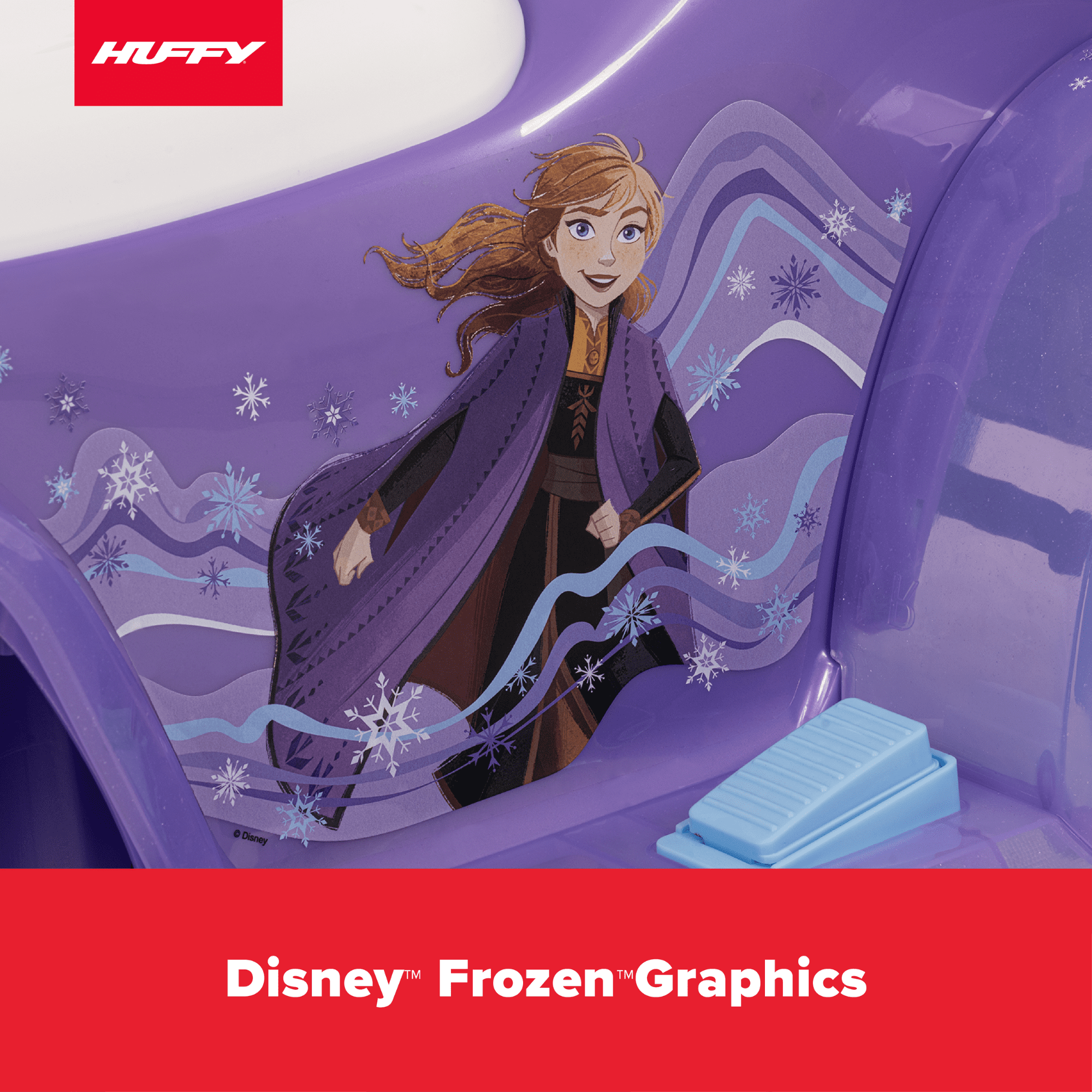 Open Box Huffy Disney 6V Frozen Electric Ride-On Quad for Ages 1.5-3 in Purple