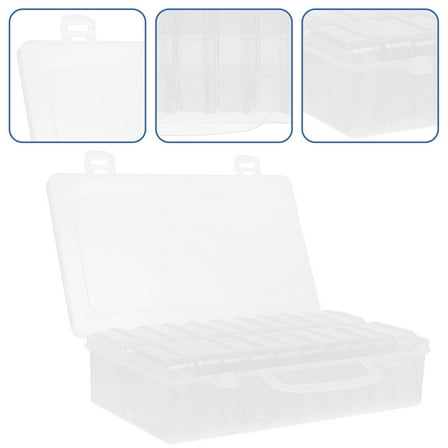 PENIKOKO Reusable Plastic Bead Storage Box with Clear Compartments for Craft Supplies and Jewelry Making