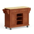 thumbnail image 4 of Glenwillow Home Kitchen Cart Cherry with Solid Wood Top - Butcher Block, 4 of 10