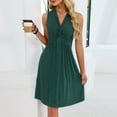 thumbnail image 5 of SROBPTY Women Solid Crew Neck Sleeveless Crop Camisole Sleepshirt Dress Loungewear Green, S, 5 of 5