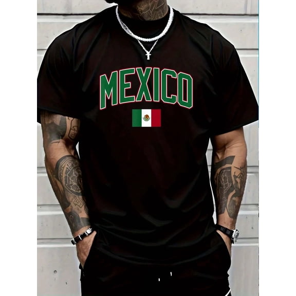 100% Cotton Mexico Flag Mexican Hispanic Siesta Pride Vintage T-Shirt Women's Men Graphic Tee