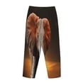 thumbnail image 5 of Xecao Elephant Sunset in Kenya Women's Straight Lounge Pajama Pants: The Epitome of Relaxed Sleepwear, 5 of 9