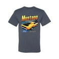 thumbnail image 2 of Wild Bobby, Ford Yellow Mustang Horsepower Cars and Trucks Men Graphic Tee, Vintage Heather Blue, XX-Large, 2 of 6
