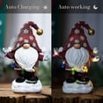 thumbnail image 4 of COLLECTIONS de TERESA Décorations de Noël Extérieures avec Lumières Solaires Imperméables, Gnomes de Noël Rouges pour Jardin, Statue de Père Noël Flocon de Neige pour Décoration de Fête de Porte d'Entrée, Joyeux, 8.8 Pouces, 4 of 5
