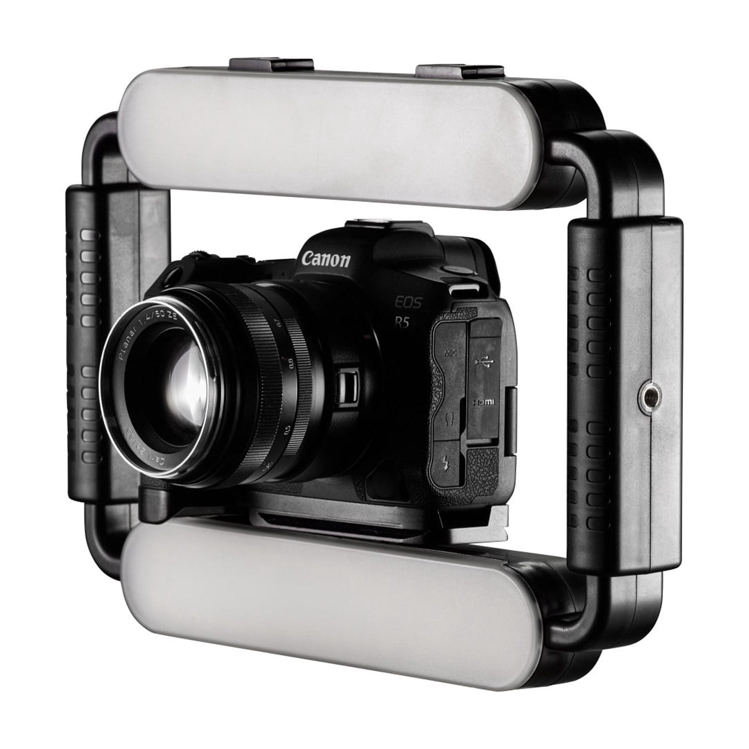 Vivitar Video Voyager Universal Rig with Built-in LED Lighting, Black
