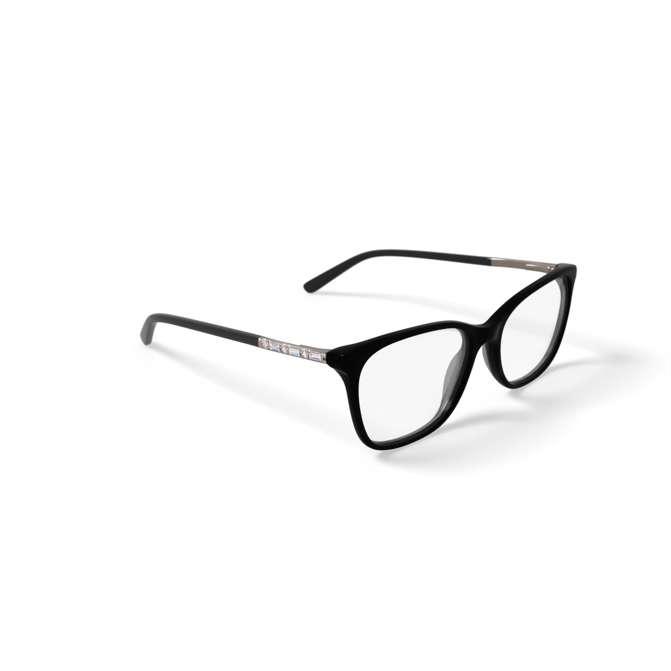 Luxe Women's WLO464 Square Prescription Eyeglasses with Case, Black