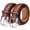 Essential Brown, variant on KM Legend Men's 2 Pack Leather Dress Belts, Classic Fashion Belts for Work, Business and Casual