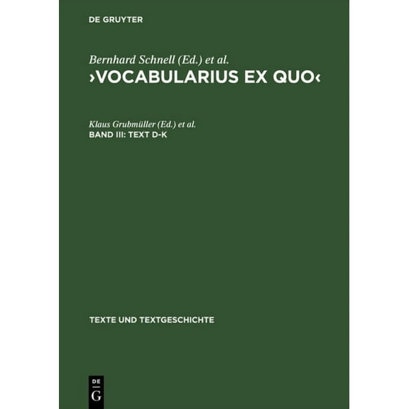 >Vocabularius Ex quo, (Hardcover)