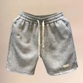thumbnail image 2 of Athletic Shorts Men Solid Color Drawstring Summer Outdoor Casual Loose Fit Elastic Waist Cropped Pants Sweat Shorts Men, 2 of 4