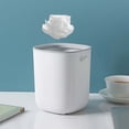 thumbnail image 5 of Mini Desktop Trash Can, Small Plastic Wastebasket for Bedroom, Bathroom, Kitchen, Tabletop, 5"X5"X6" with Removable Garbage Bag Ring, 1* Household Small Trash Can, 5 of 6