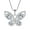 04-April - Simulated Diamond, variant on Women Butterfly Necklace 925 Sterling Silver September Birthstone Pendant Created Gemstone Jewelry Gifts for Women