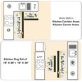 thumbnail image 4 of Yellow Bee Kitchen Mat Anti Fatigue, Bee Happy Kitchen Rugs Sets of 2, Memory Foam Kitchen Mats for Floor Non Skid, Kitchen Floor Comfort Mats for Sink/Home/Office, 17'''' x 48''''+17'''' x 30'''', 4 of 6