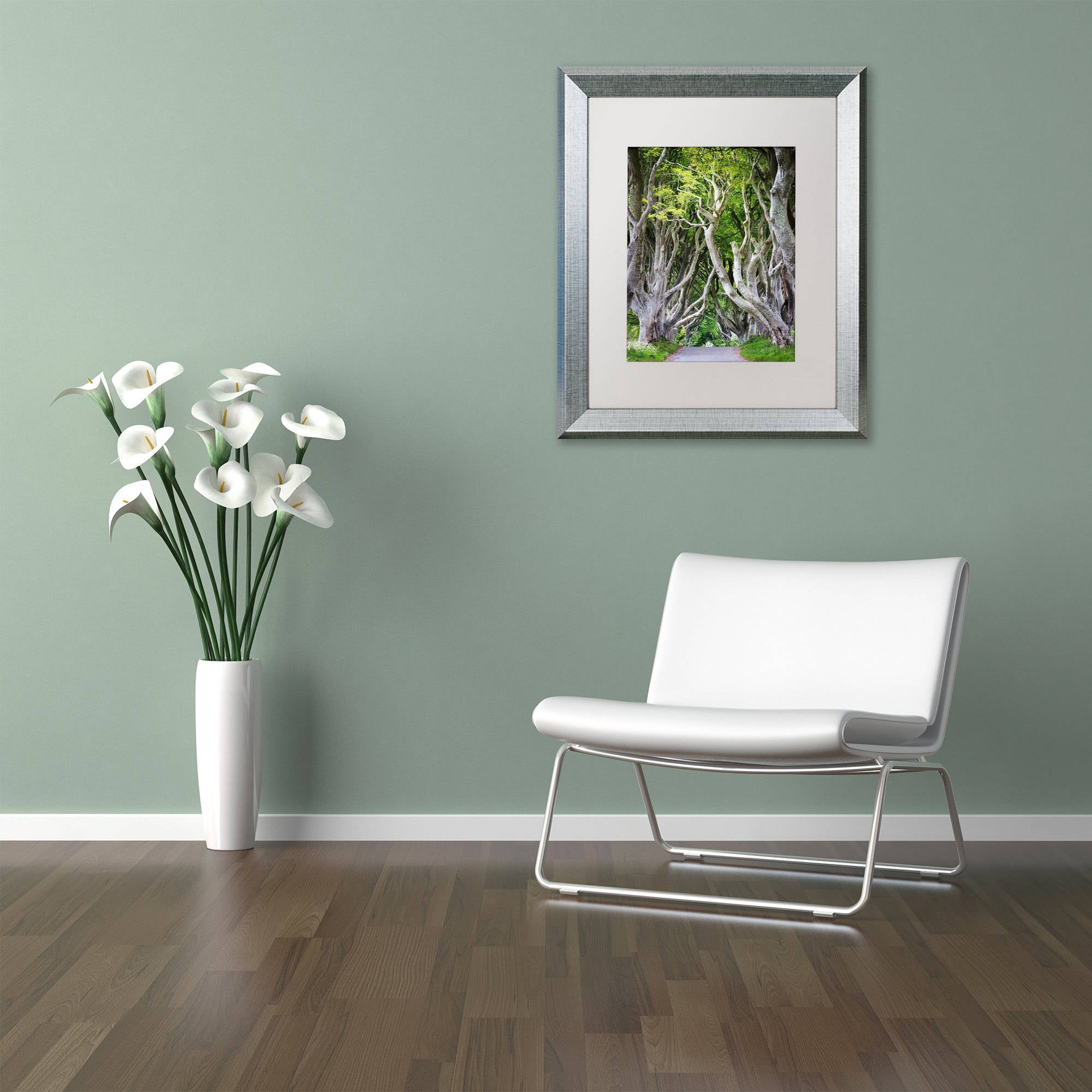 Trademark Fine Art "Down There" Canvas Art by Philippe Sainte-Laudy, White Matte, Silver Frame