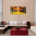thumbnail image 6 of HFDF FC2150 Wall Art Golden Autumn Scene Canvas Prints Painting Gold Tree Paintings Pictures for Living Room Bedroom Kitchen Home and Office Wall Decor 10x8inch Unframed, 6 of 6