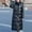 Black, variant on Patlollav Womens Down Jacket Loose Hooded Knee-Length Extended Thickened Cotton Coat