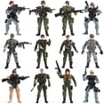 thumbnail image 1 of US Army Men and SWAT Team Toy Soldiers Action Figures with Military Weapons Accessories for Kids Boys Girls,12Pcs, 1 of 5