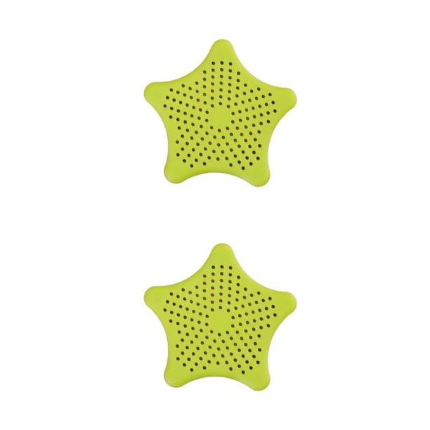 Naiovety Filtro de fregadero portátil Color sólido decorativo baño cocina drenaje de piso Verde 2Conjunto
