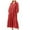 Red, variant on GigrtiJin Women Long Sleeve Maxi Dresses Casual Flowy V Neck Button up Ruffle Hem Dress Fashion Solid Color Dress