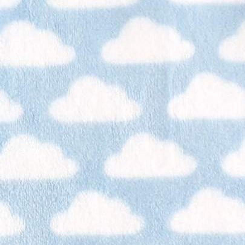 Hudson Baby Infant Boy Plush Sleeping Bag, Sack, Blanket, Blue Clouds Plush, 12-18 Months