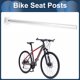 thumbnail image 3 of Postes de asiento de bicicleta 27.2x500mm, poste de sillín de bicicleta de aleación de aluminio tono plateado ajustable con clip de fijación, 3 of 7