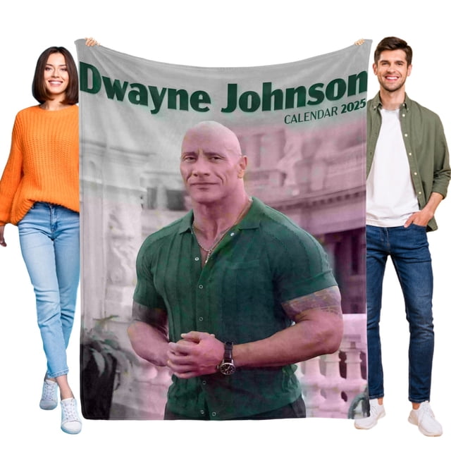 Dwayne Johnson anti-pilling, suave, ligera, esponjosa y acogedora de lujo para hogar y cocina – Perfecta para niños y adultos,120X150cm