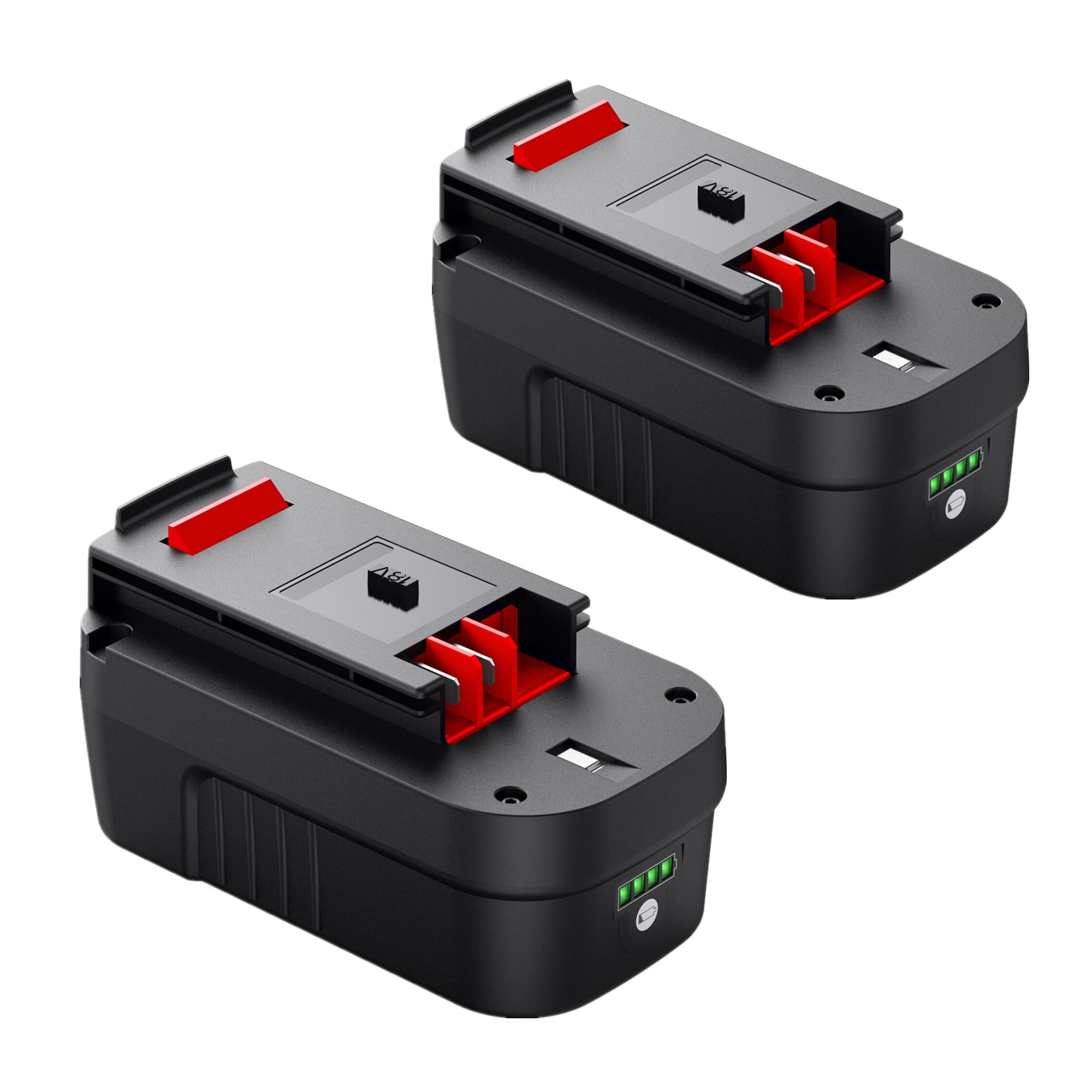2-Pack - Replacement for Black & Decker NST2118 Battery Compatible with  Black & Decker 18V HPB18 Power Tool Battery (1500mAh NICD)